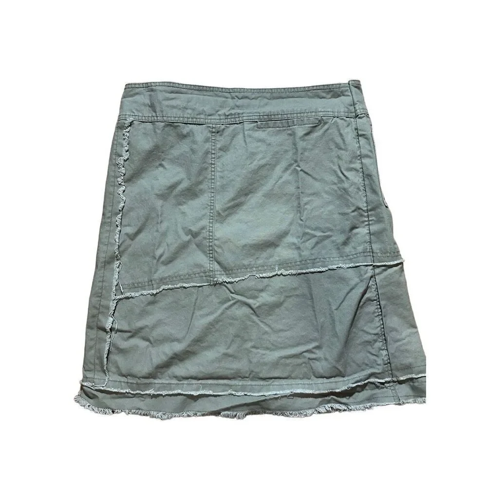 Vintage Natural Reflections Olive green cargo y2k 90s skirt sz 12 women’s‎